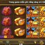 Biểu tượng các loại trò chơi đa dạng như máy slot, bài, xúc xắc, tượng trưng cho kho game phong phú